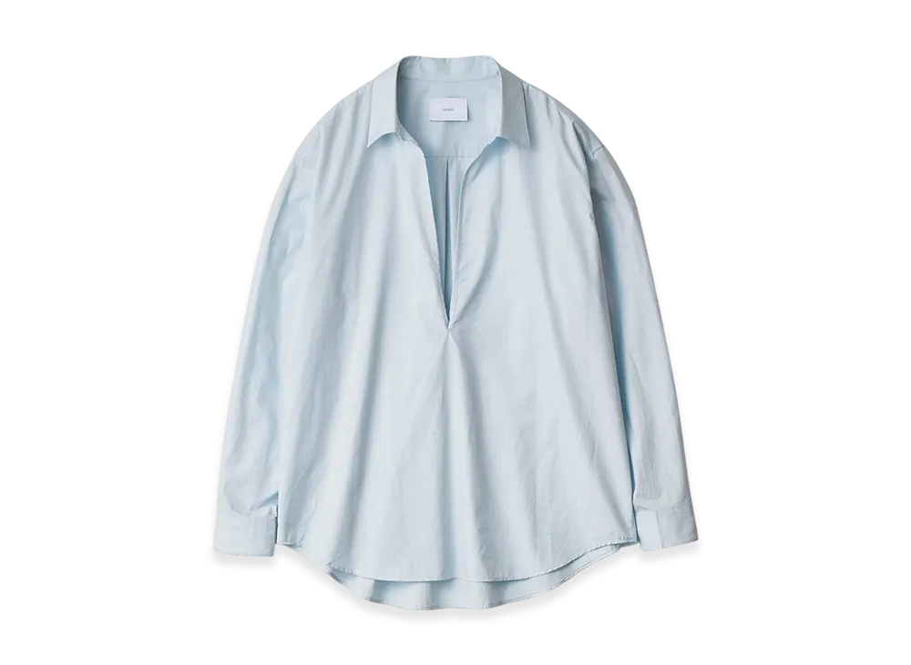 ssstein Suvin Cotton Oversized Skipper Shirt "Off Blue"