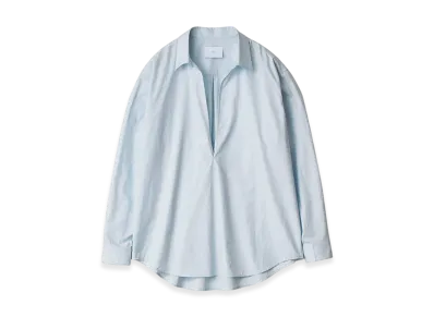 ssstein Suvin Cotton Oversized Skipper Shirt "Off Blue"