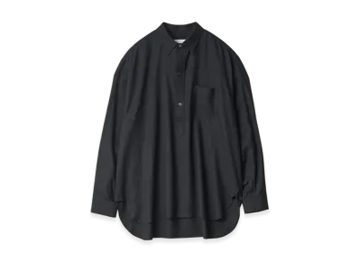 ssstein Cotton/Silk Oversized Pullover Shirt "Black"