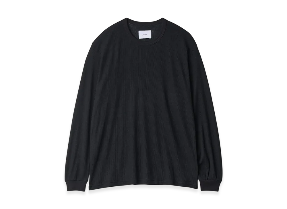 ssstein Fine Wool Oversized Long Sleeve Tee "Black"