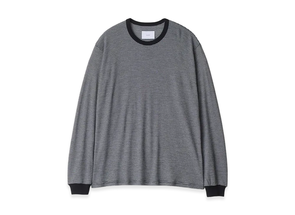 ssstein Fine Wool Oversized Long Sleeve Tee "Stripe"