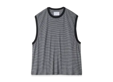 ssstein Fine Wool Oversized No Sleeve Tee "Stripe"