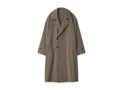 ssstein Windproof Nylon Double Breasted Coat "Taupe"