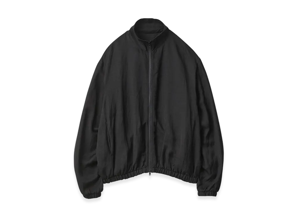 ssstein VIS/LI Twill Shirred Light Zip Jacket "Black"
