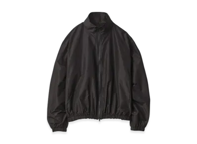 ssstein Pure Silk Tafta Shirred Light Zip Jacket "Black"