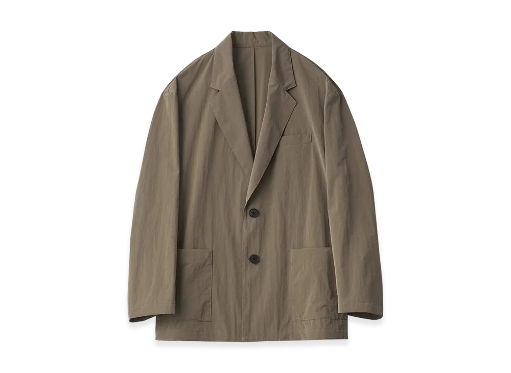 ssstein Windproof Nylon Single Breasted Jacket "Taupe"