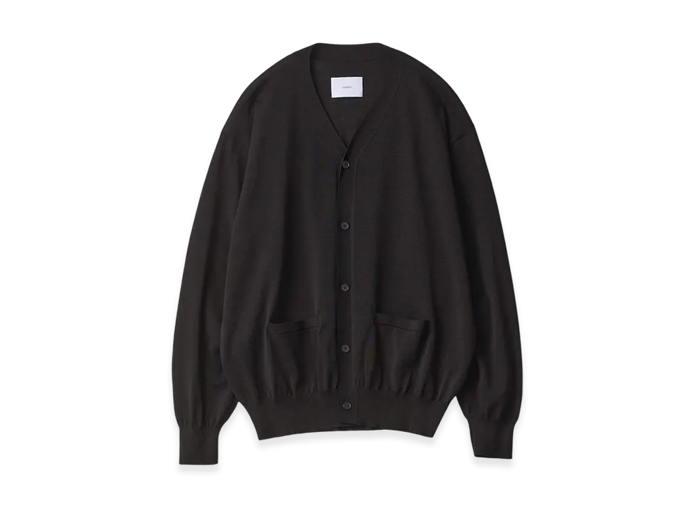 ssstein Wool Silk Knit Tucked Cardigan "Black"