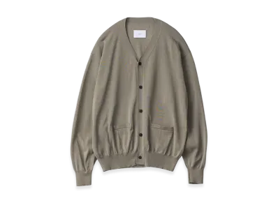 ssstein Wool Silk Knit Tucked Cardigan "Greige"