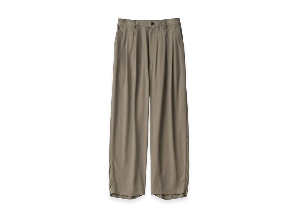 ssstein Cupro Twill Wide Easy Trousers "Taupe"