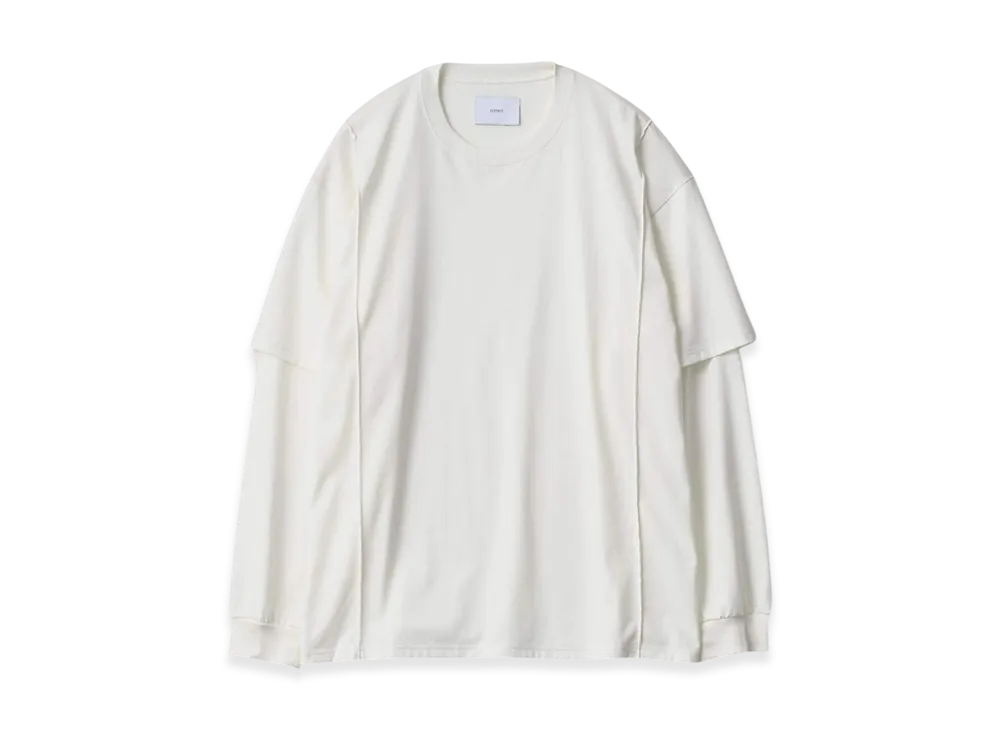 ssstein Oversized Layered Sleeve Tee "White"