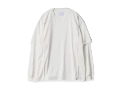 ssstein Oversized Layered Sleeve Tee "White"