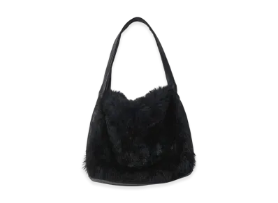 ssstein Sheep Fur Flap Shoulder Bag "Black/Black"