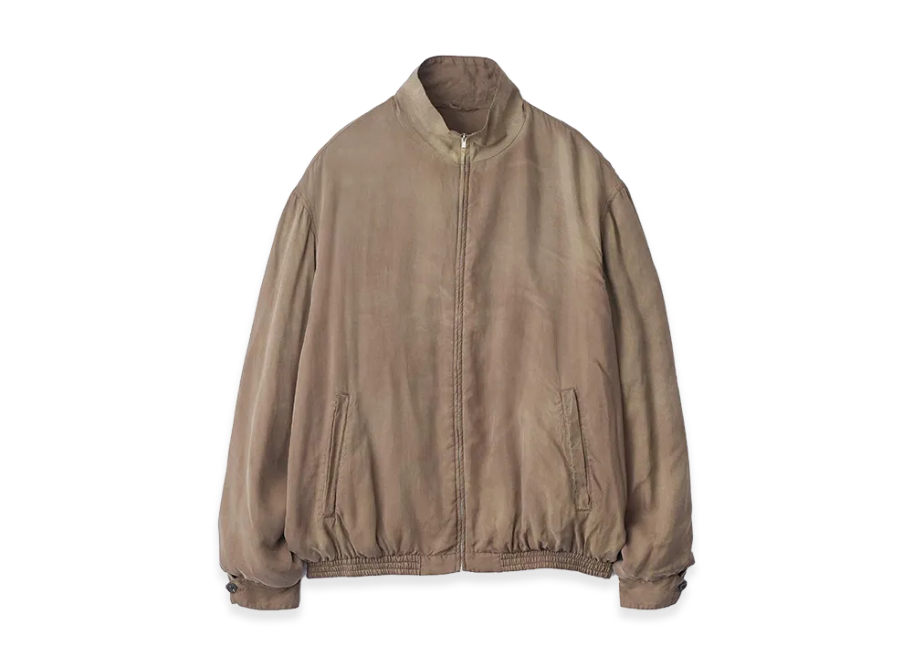 ssstein Cupro Fibril Vintage Zip Jacket "Khaki"
