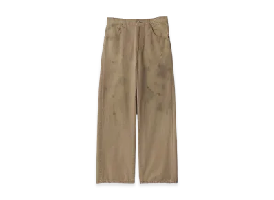 ssstein Sulfur Dyed Oxford Vintage Wide Pants "Khaki Beige"