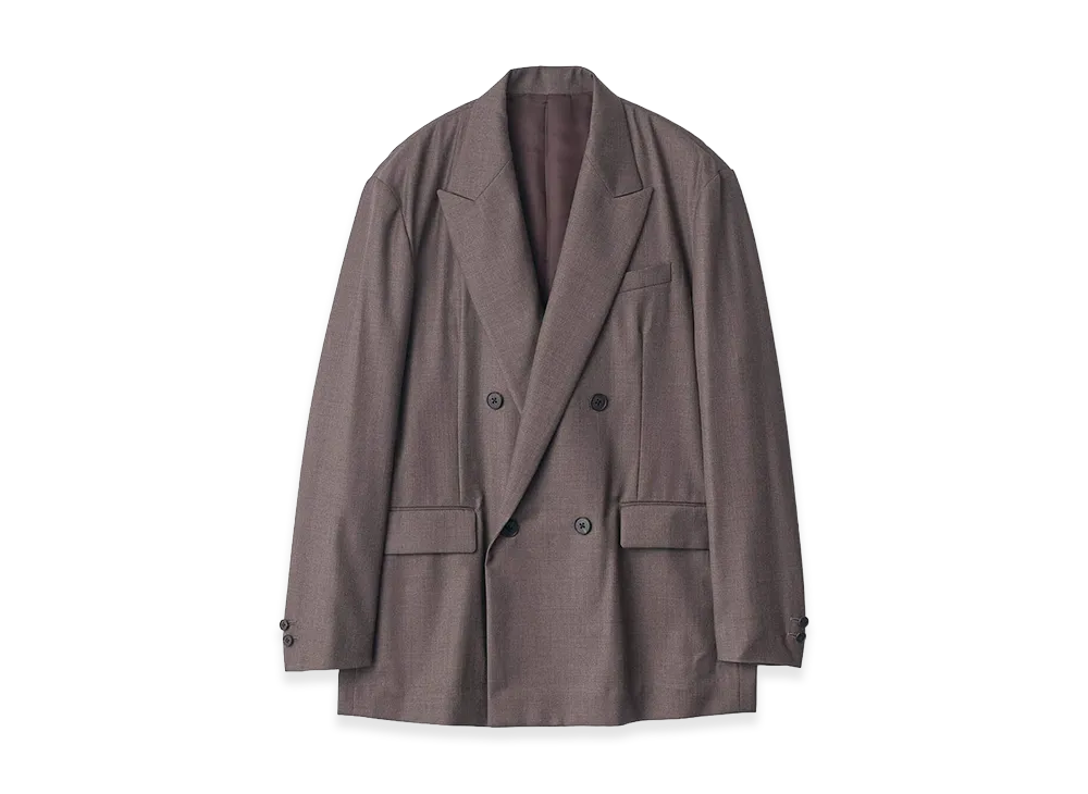 ssstein Extra Fine Wool Double Breasted Blazer "Brown Grey"