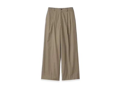 ssstein Cotton Rayon Easy Long Wide Trousers "Beige"