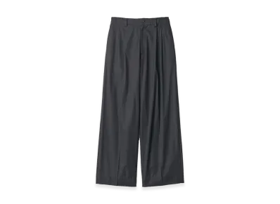 ssstein Cotton Rayon Easy Long Wide Trousers "Black"