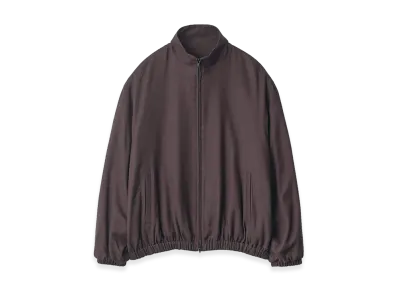 ssstein Rayon Silk Flannel Shirred Light Zip Jacket "Charcoal"
