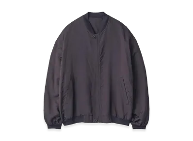 ssstein Silk Cupro Twill Light Flight Jacket "Dark Navy"