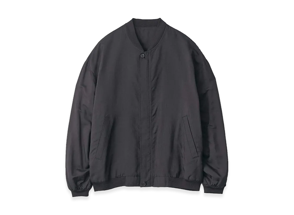 ssstein Silk Cupro Twill Light Flight Jacket "Black"