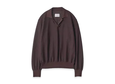 ssstein Slub Cotton Knit Skipper LS "Dark Brown"