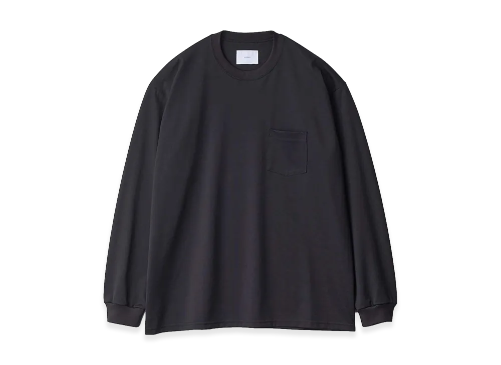 ssstein Supima Cotton Oversized Long Sleeve Pocket Tee "Dark Navy"