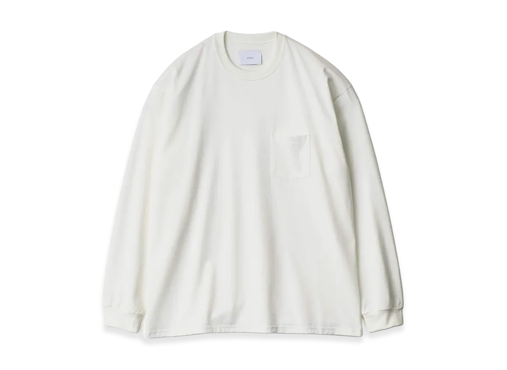 ssstein Supima Cotton Oversized Long Sleeve Pocket Tee "White"