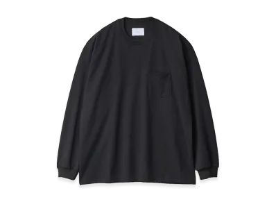 ssstein Supima Cotton Oversized Long Sleeve Pocket Tee "Black"