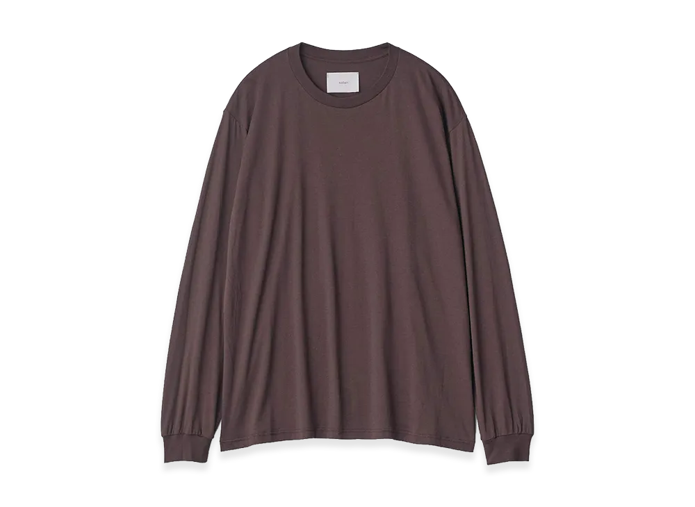 ssstein Suvin Cotton Basic Long Sleeve Tee "Dark Brown"