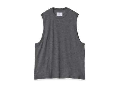 ssstein Fine Wool Oversized No Sleeve Tee "Dark Grey"