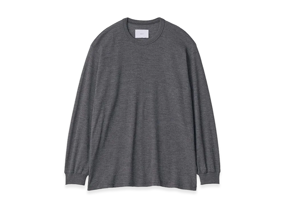 ssstein Fine Wool Oversized Long Sleeve Tee "Dark Grey"