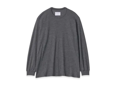 ssstein Fine Wool Oversized Long Sleeve Tee "Dark Grey"