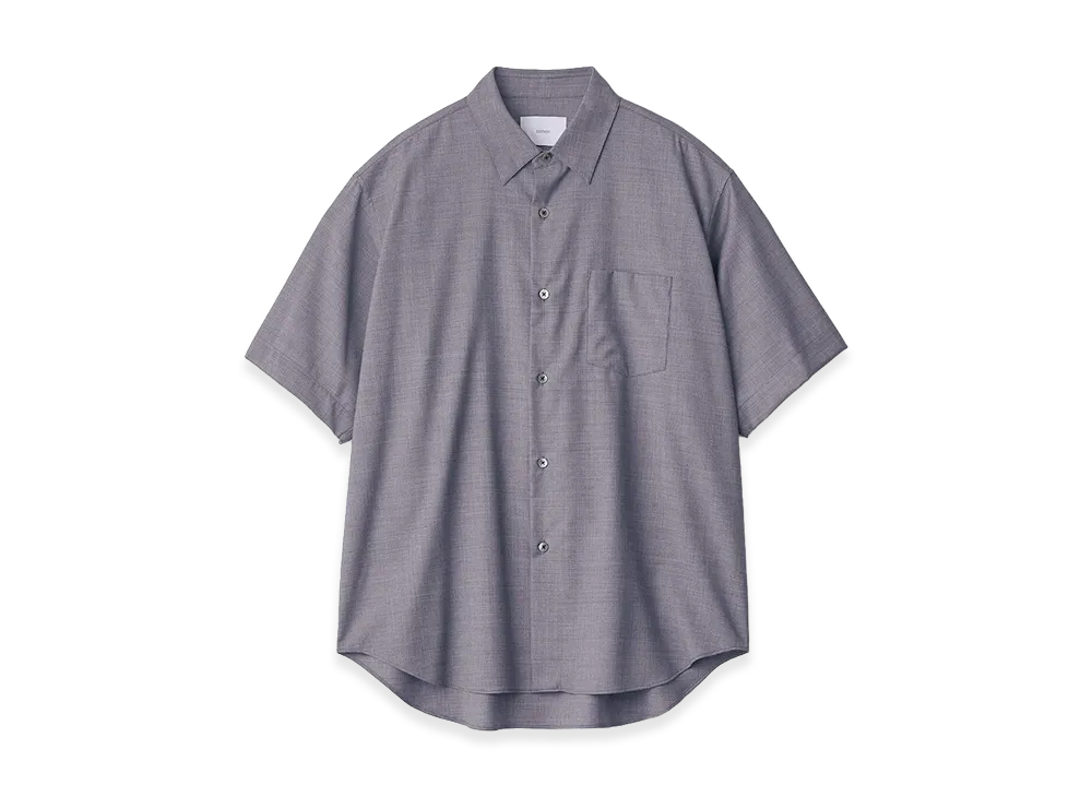 ssstein Extra Fine Wool Oversized Short Sleeve Shirt "Blue"