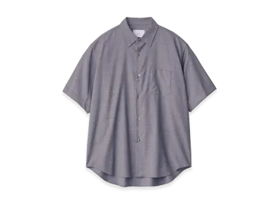 ssstein Extra Fine Wool Oversized Short Sleeve Shirt "Blue"