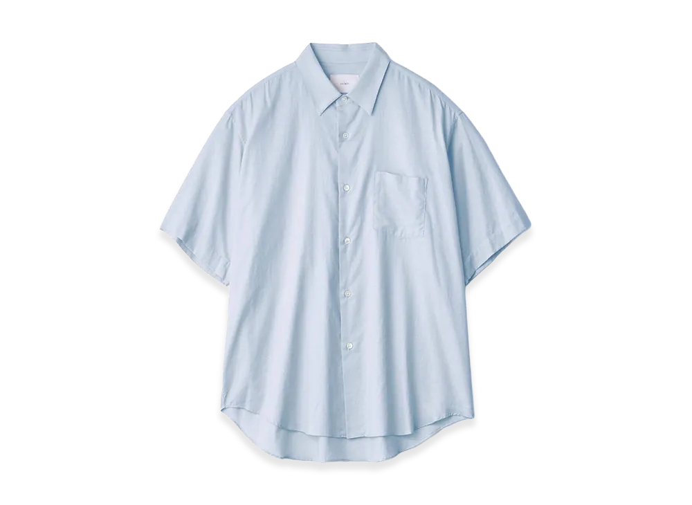 ssstein Cotton Silk Oversized Short Sleeve Shirt "Sax"