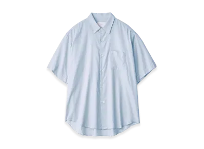 ssstein Cotton Silk Oversized Short Sleeve Shirt "Sax"
