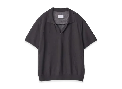 ssstein PE/RAMIE Knit Short Sleeve Skipper "Dark Charcoal"