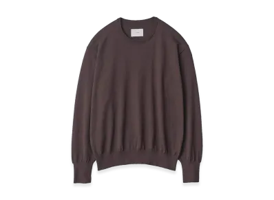 ssstein Organic Cotton Knit Crew Neck Long Sleeve "Dark Brown"
