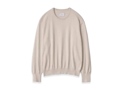 ssstein Organic Cotton Knit Crew Neck Long Sleeve "Ivory"