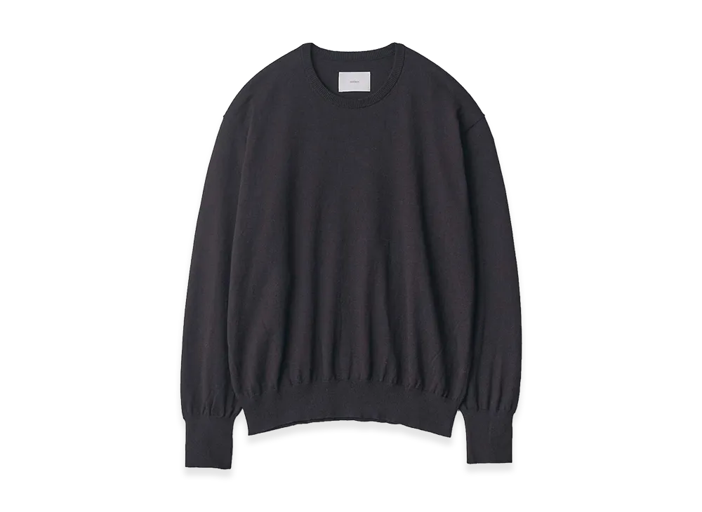 ssstein Organic Cotton Knit Crew Neck Long Sleeve "Black"