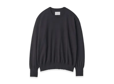 ssstein Organic Cotton Knit Crew Neck Long Sleeve "Black"
