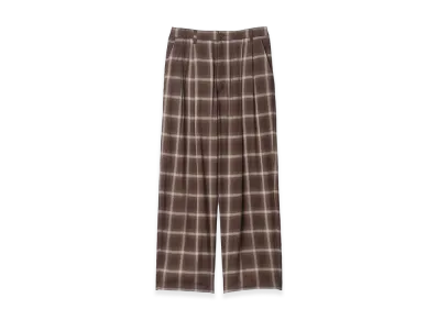 ssstein LY/VIS Check Wide Easy Trousers "Brown Ombre"