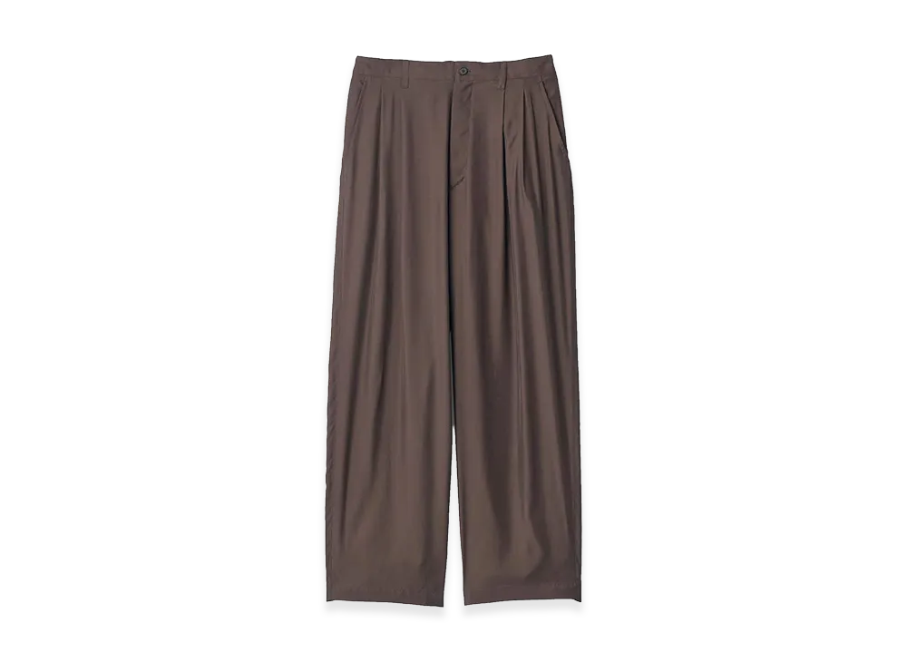 ssstein Cupro Twill Wide Easy Trousers "Dark Brown"