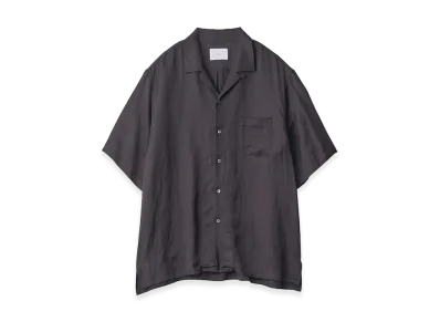 ssstein VIS/LI Bright Twill Open Collar Short Sleeve Shirt "Dark Charcoal"