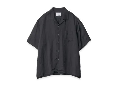 ssstein VIS/LI Bright Twill Open Collar Short Sleeve Shirt "Black"