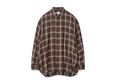 ssstein LY/VIS Check Oversized Long Sleeve Shirt "Brown Ombre"