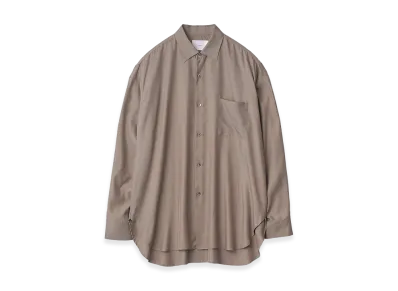 ssstein Cupro Twill Oversized Long Sleeve Shirt "Taupe"
