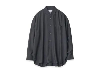 ssstein Cupro Twill Oversized Long Sleeve Shirt "Black"