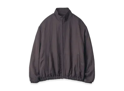 ssstein VIS/LI Bright Twill Shirred Light Zip Jacket "Dark Charcoal"