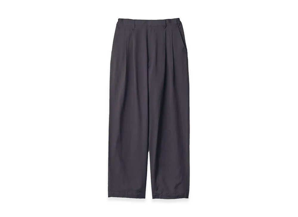 ssstein Silk Cupro Twill Wide Easy Trousers "Dark Navy"